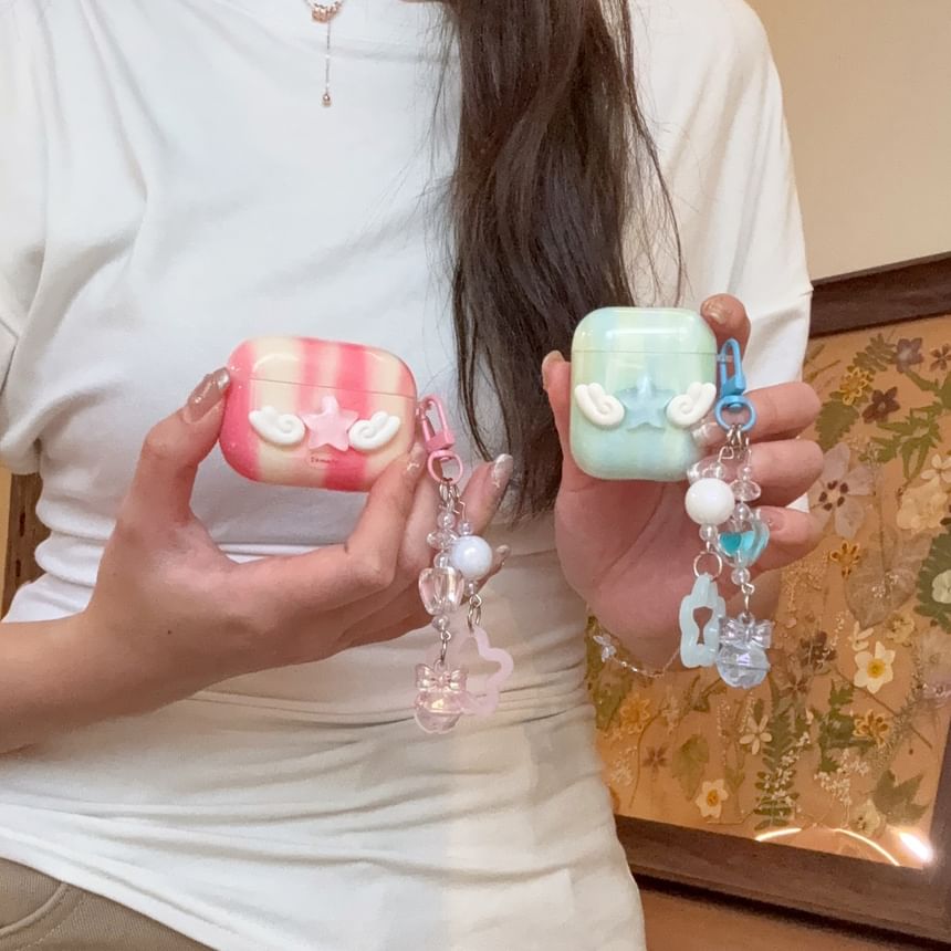 Flying Star Apple AirPods / Pro Earphone Case Skin with Charm