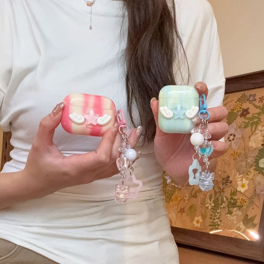 Flying Star Apple AirPods / Pro Earphone Case Skin with Charm