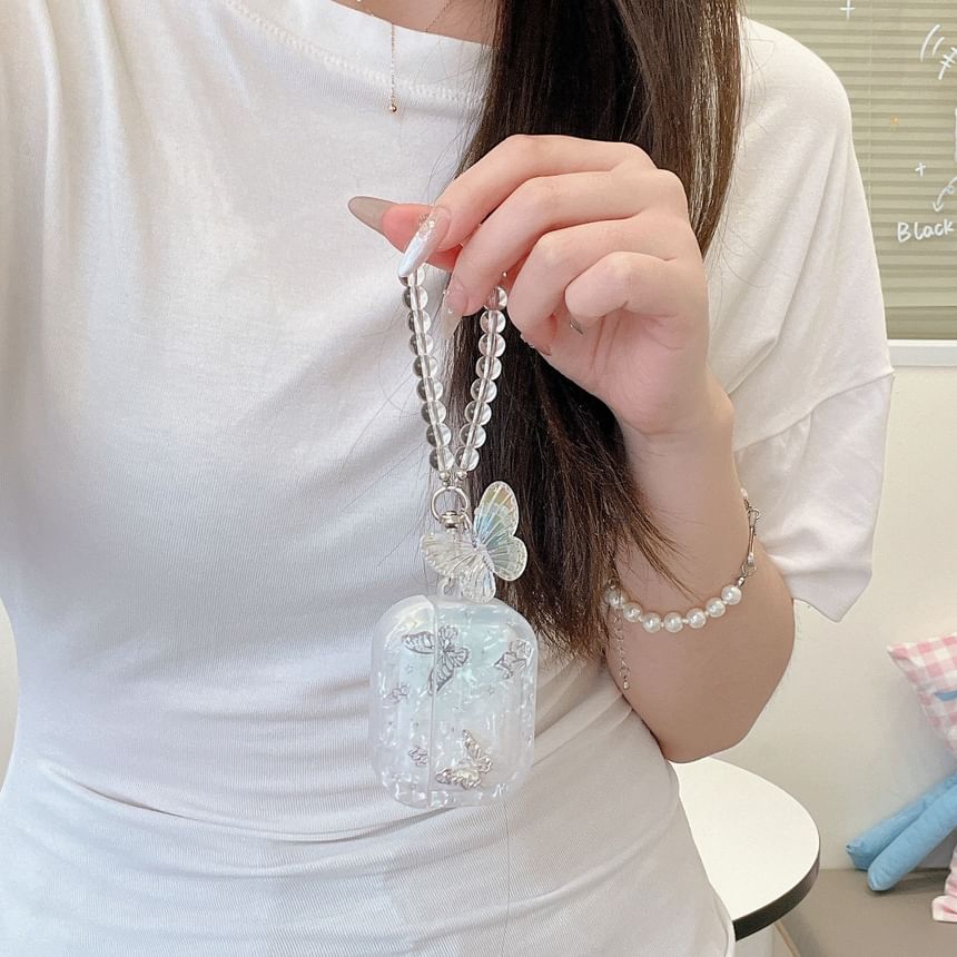 Butterfly Apple AirPods / Pro Earphone Case Skin with Strap