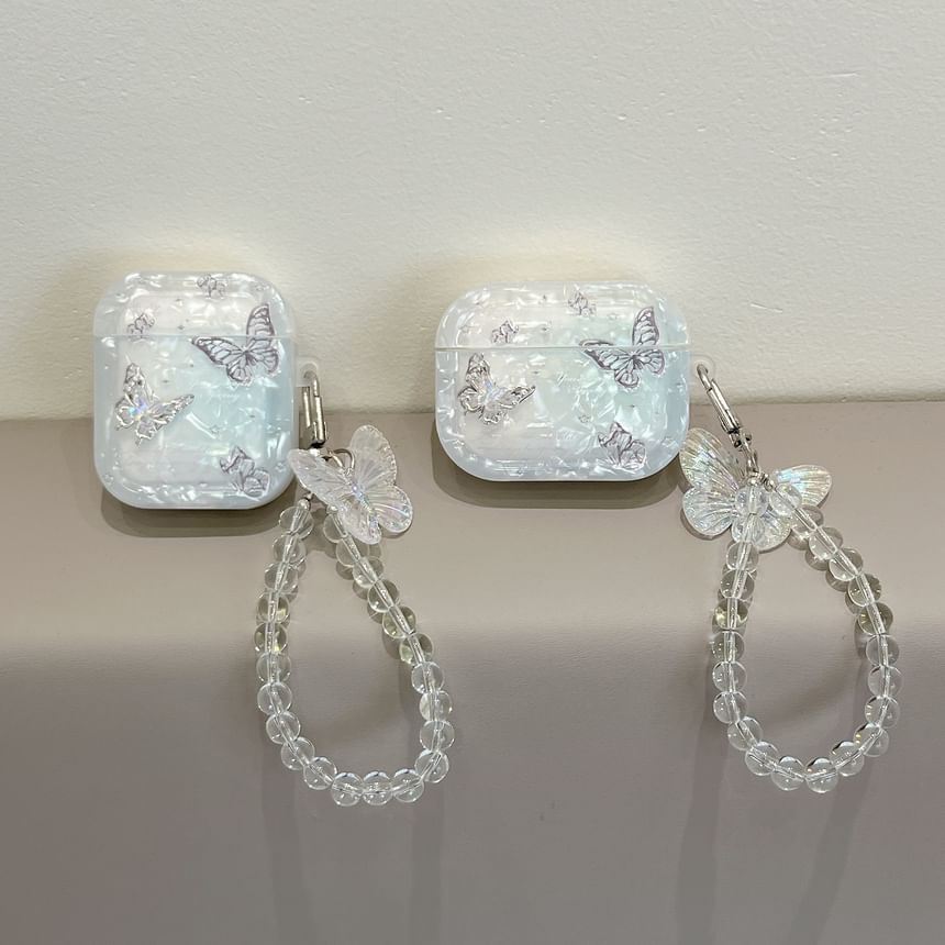 Butterfly Apple AirPods / Pro Earphone Case Skin with Strap