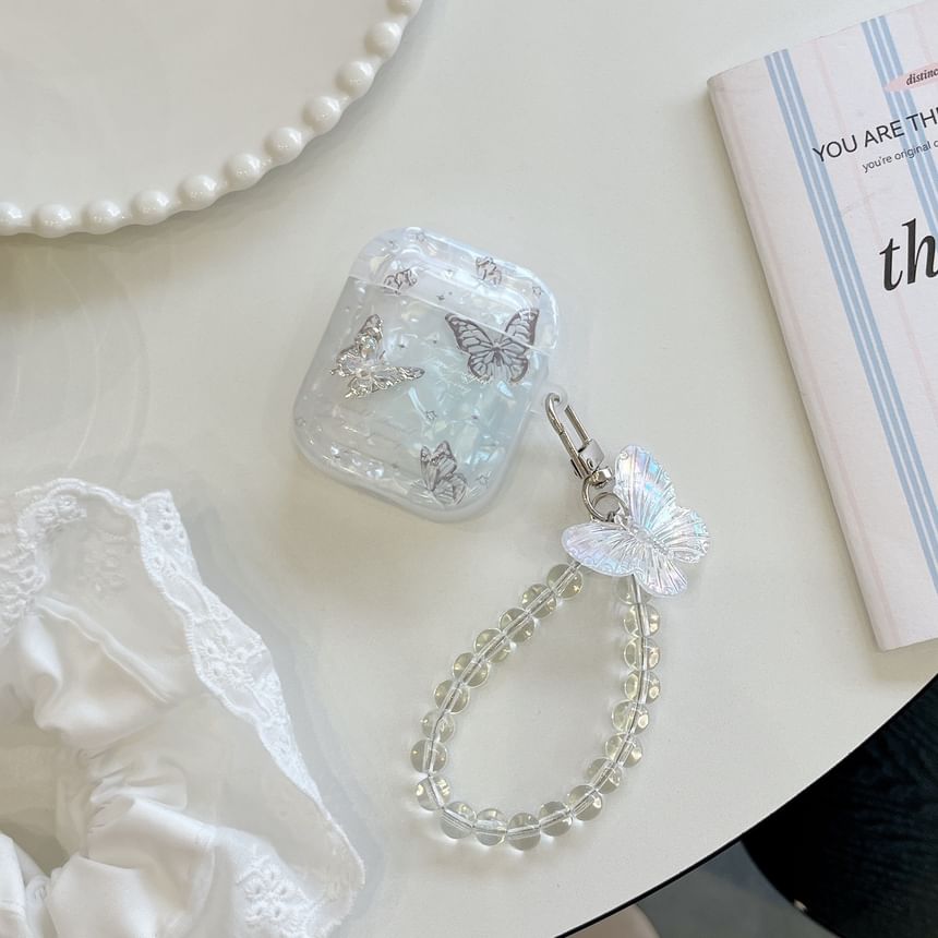 Butterfly Apple AirPods / Pro Earphone Case Skin with Strap