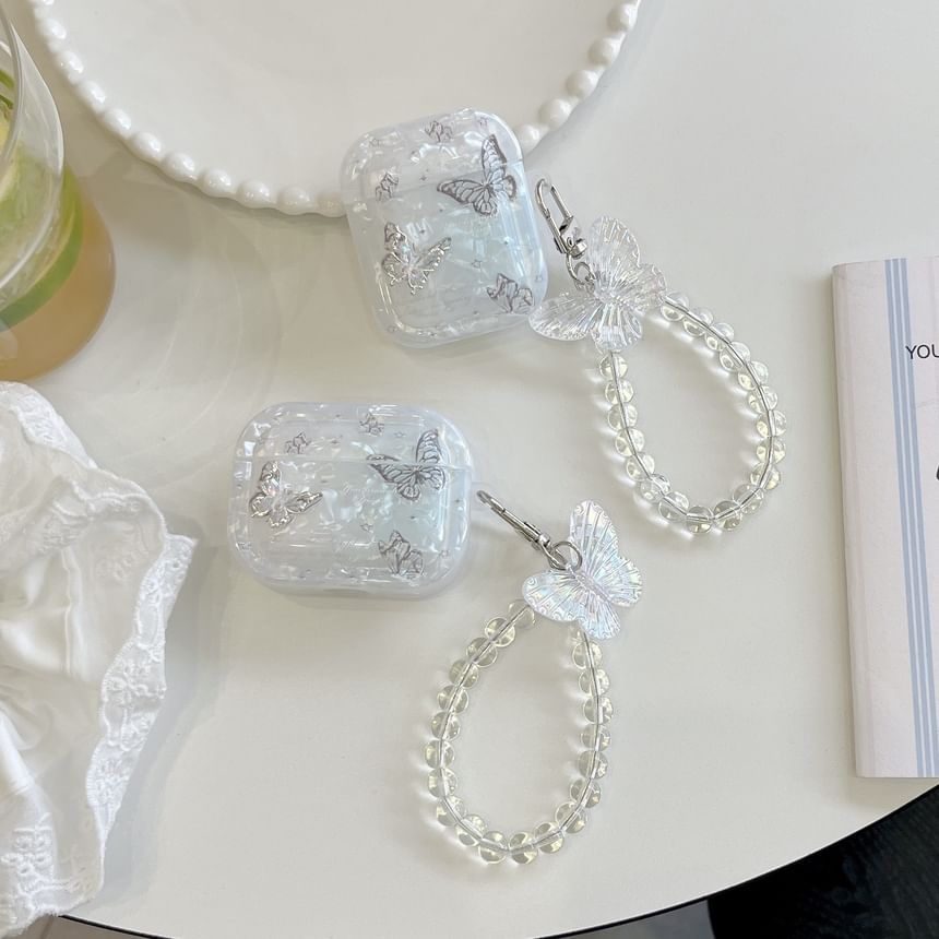 Butterfly Apple AirPods / Pro Earphone Case Skin with Strap