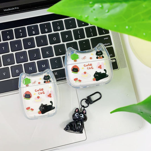 Strawberry Cat Apple AirPods / Pro Earphone Case Skin