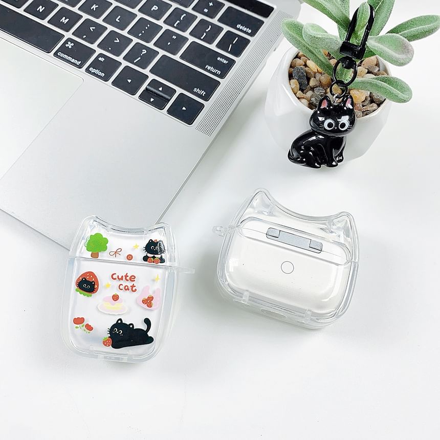 Strawberry Cat Apple AirPods / Pro Earphone Case Skin