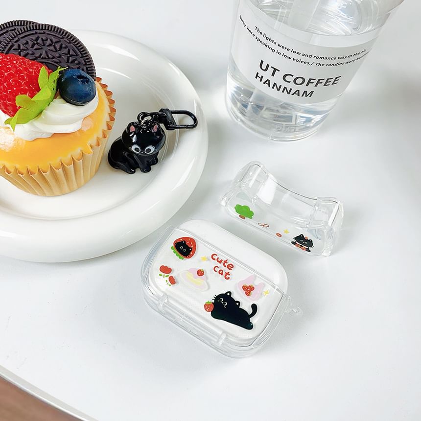 Strawberry Cat Apple AirPods / Pro Earphone Case Skin