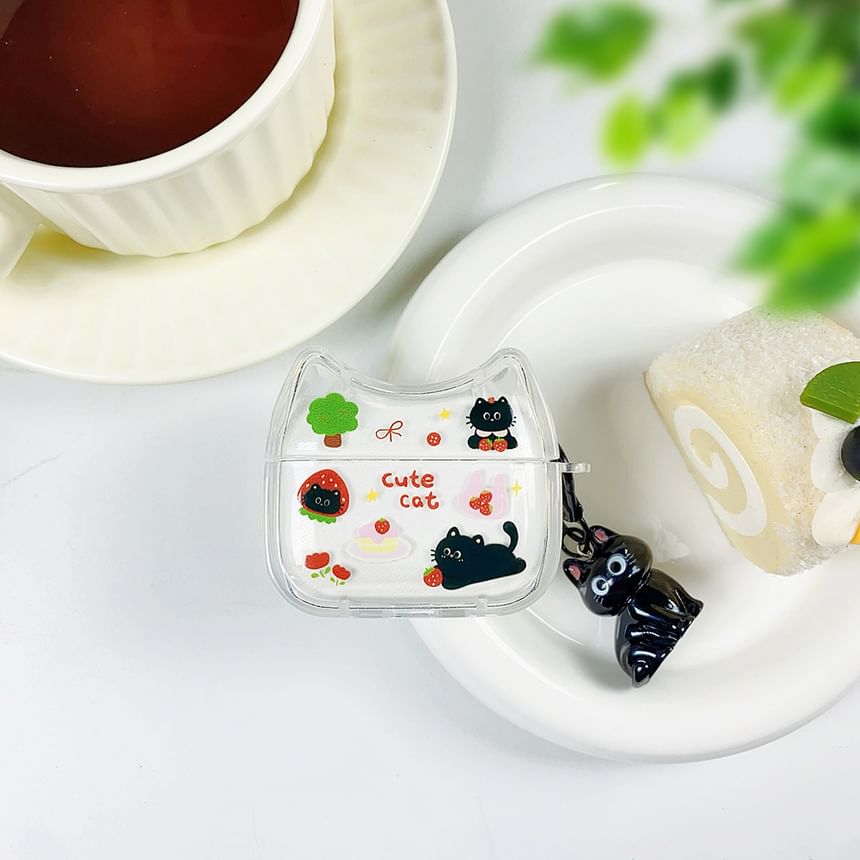 Strawberry Cat Apple AirPods / Pro Earphone Case Skin