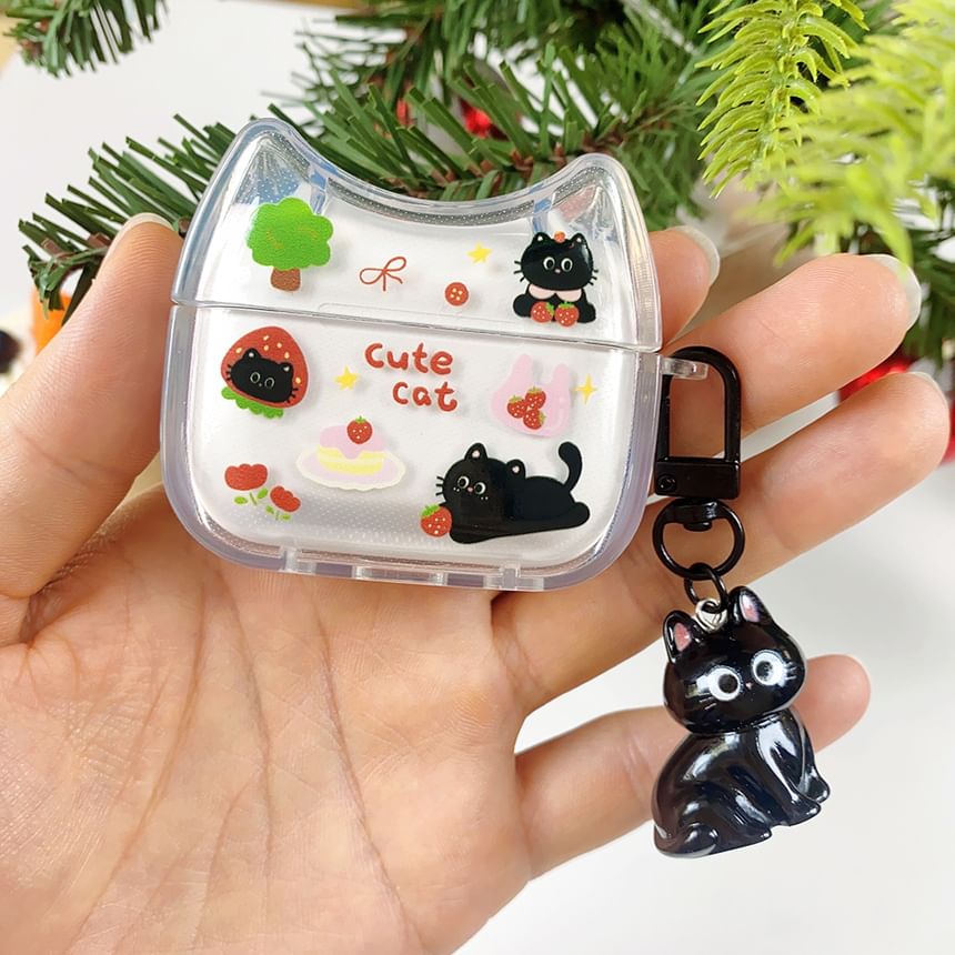 Strawberry Cat Apple AirPods / Pro Earphone Case Skin