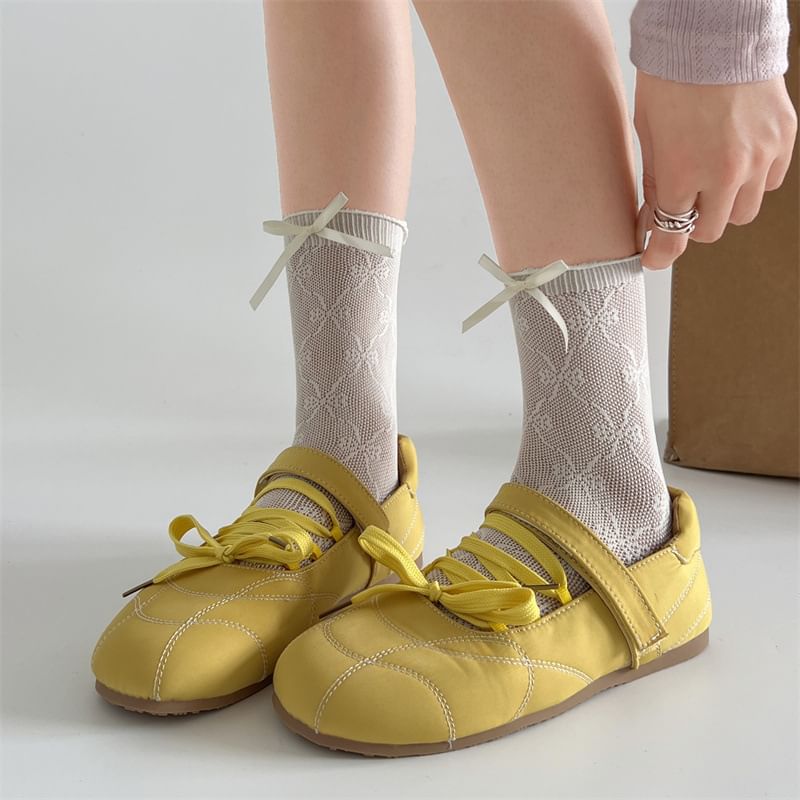 Lace-Up Adhesive Strap Flats