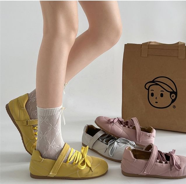 Lace-Up Adhesive Strap Flats