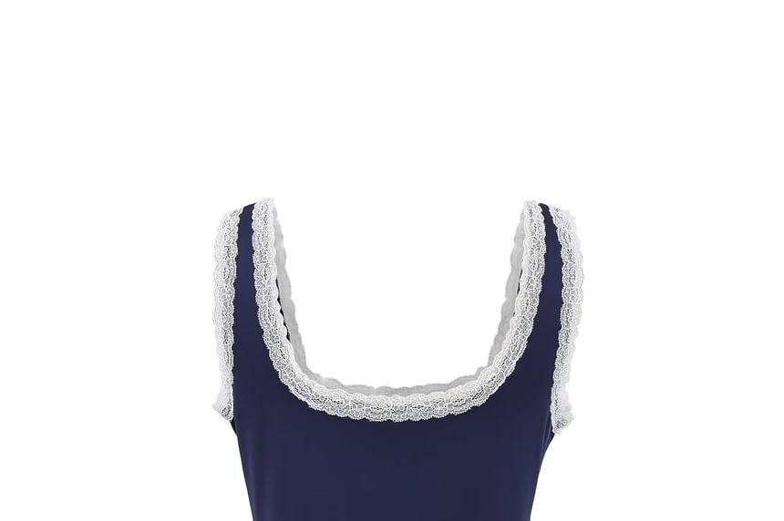 Lace Trim V-Neck Tank Top