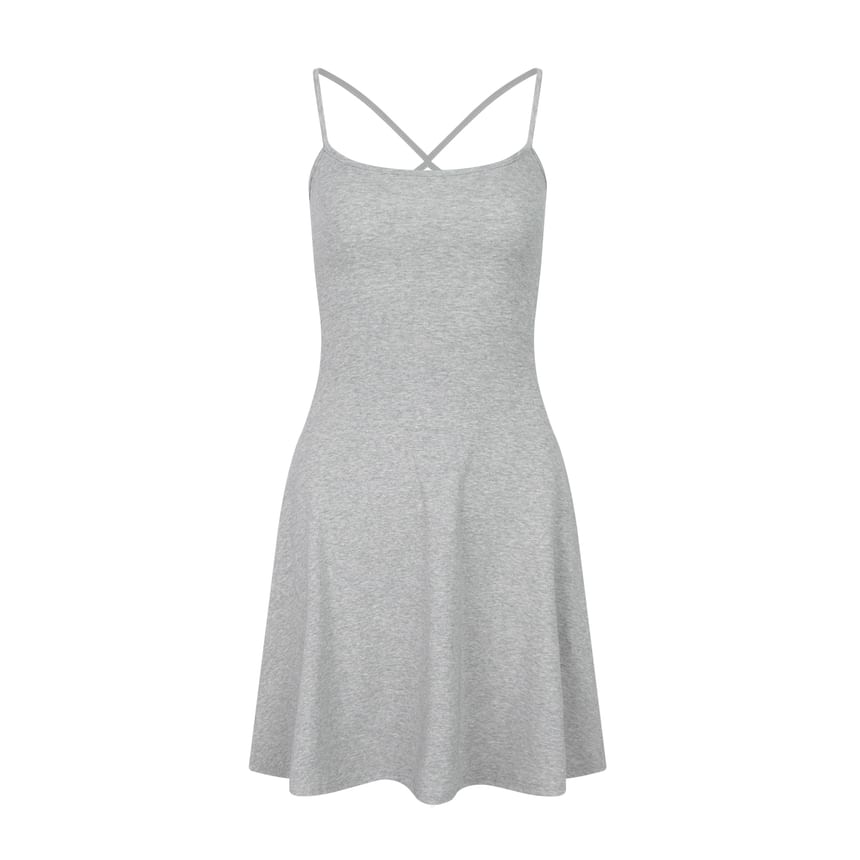 Spaghetti Strap Plain Mini A-Line Dress