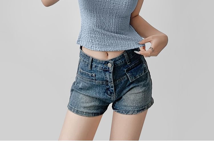 Round Neck Lace Trim Short Sleeve Top