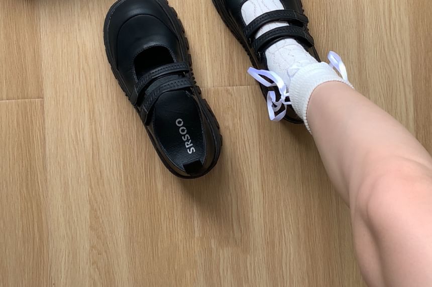 Platform Double Strap Mary Jane Shoes