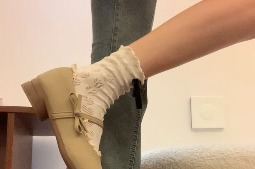 Lace Ruffle Mary Jane Shoes