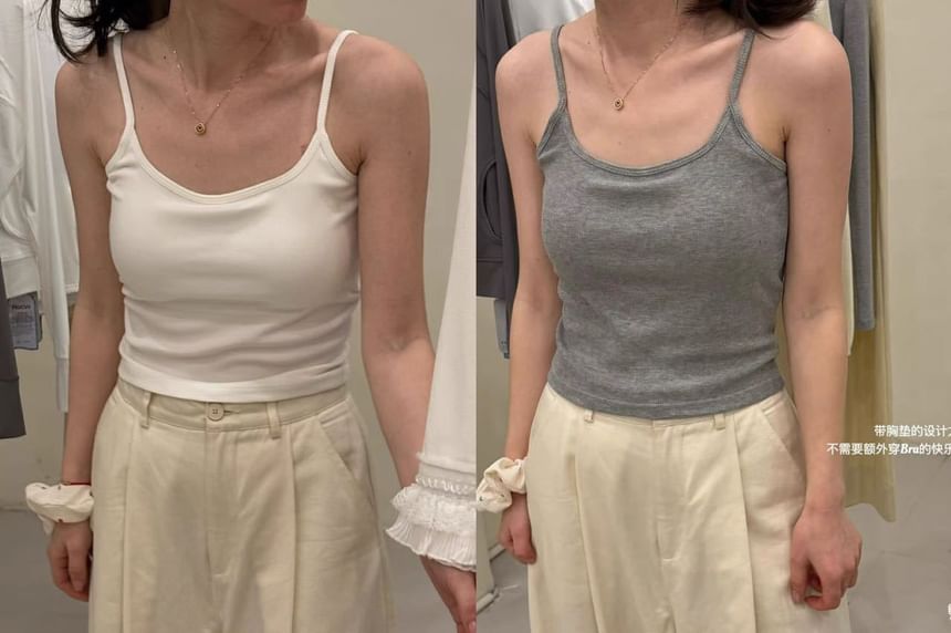 Scoop Neck Open Back Lace Padded Camisole