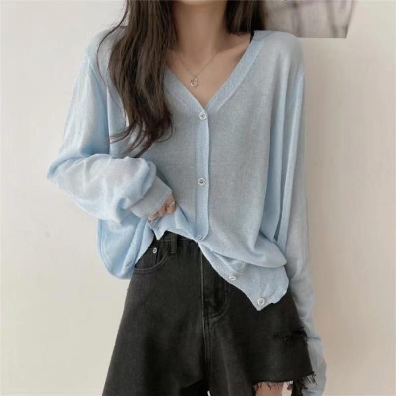 V-Neck Sheer Cardigan