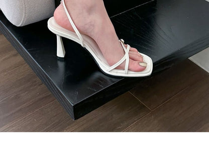 Ankle Sandals Strap Heel Cross Criss High