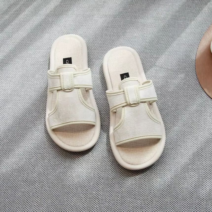 Plain Cutout Slide Sandals