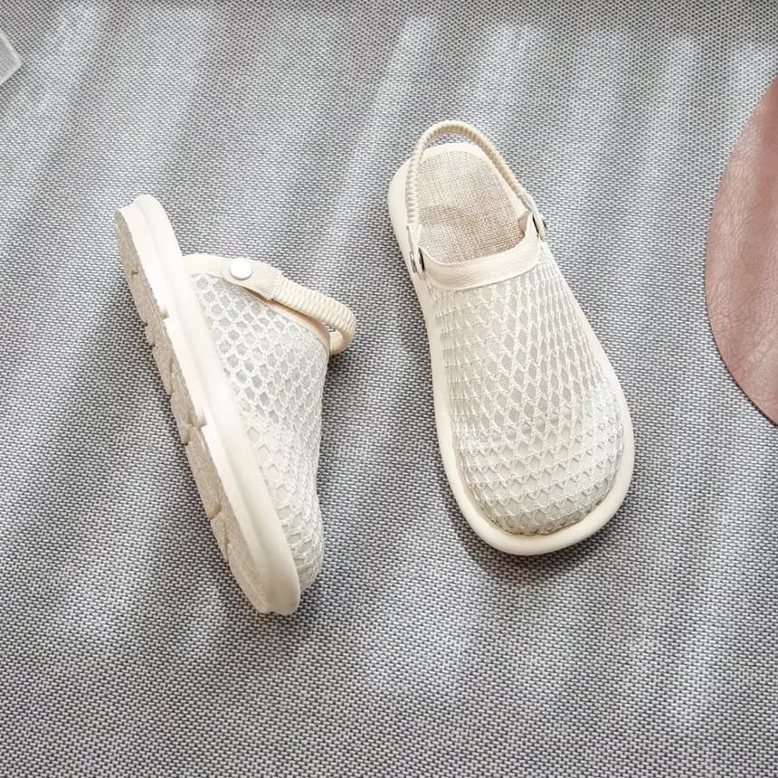 Plain Mesh Slingback Sandals
