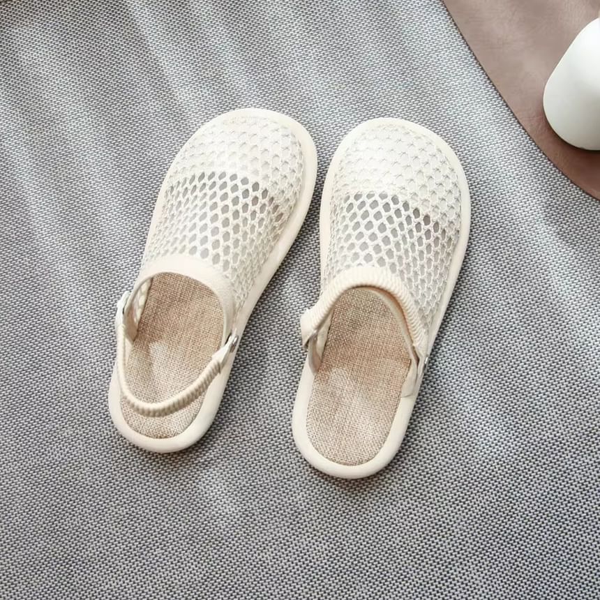 Plain Mesh Slingback Sandals