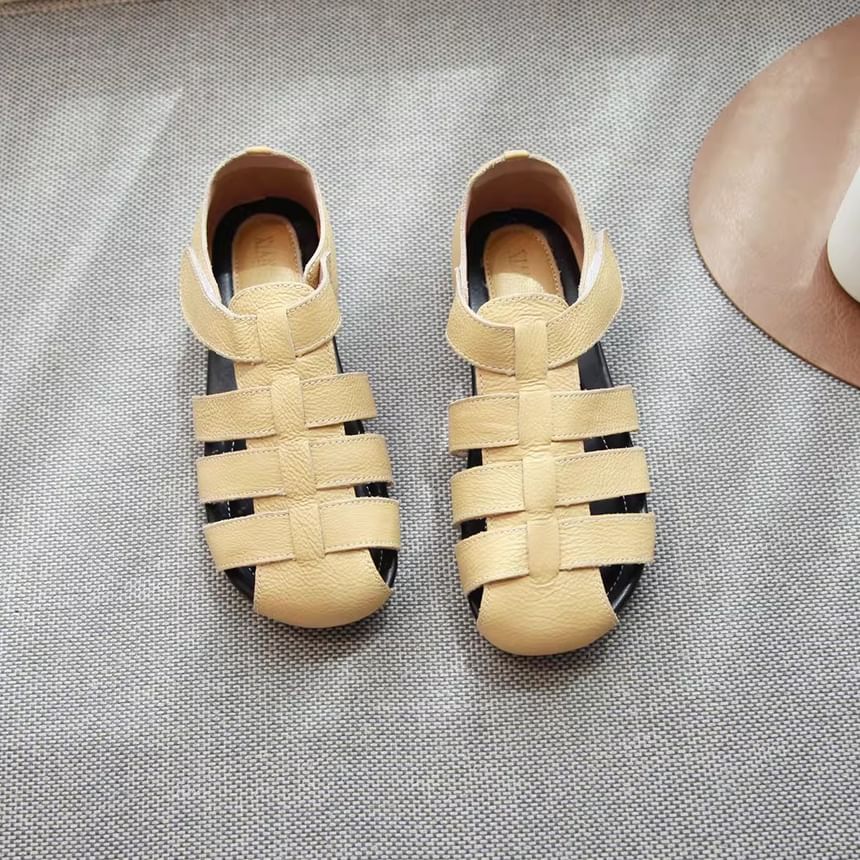 Plain Genuine Leather Gladiator Sandals