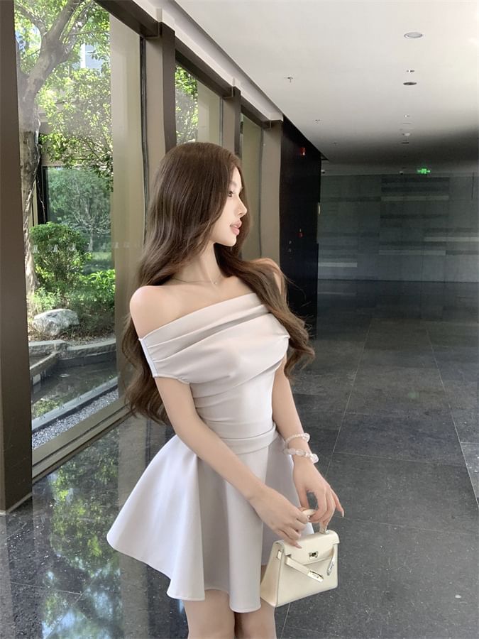 Off Shoulder Top & Mini A-Line Skirt Duo