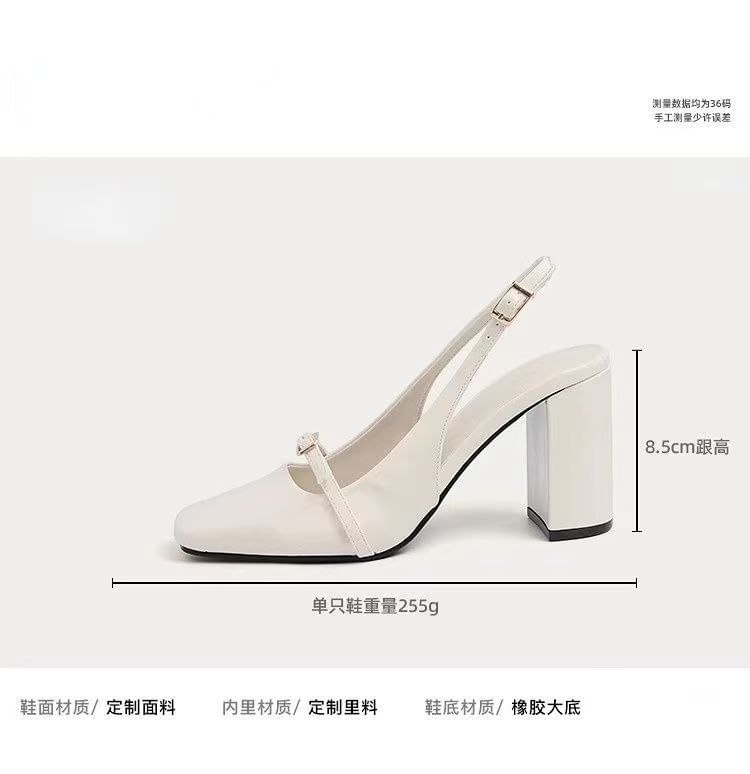 Block Heel Slingback Sandals