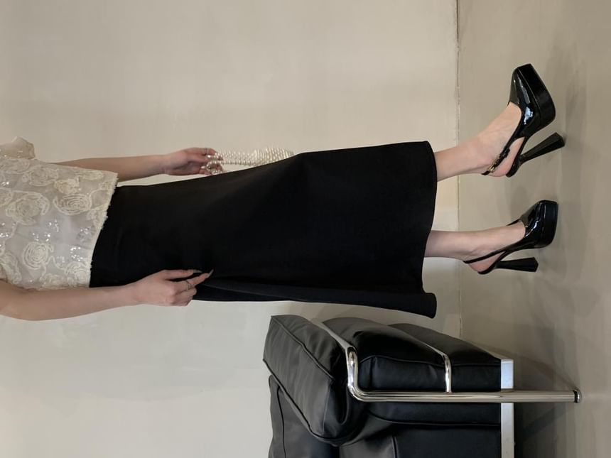 Block Heel Platform Slingback Sandals