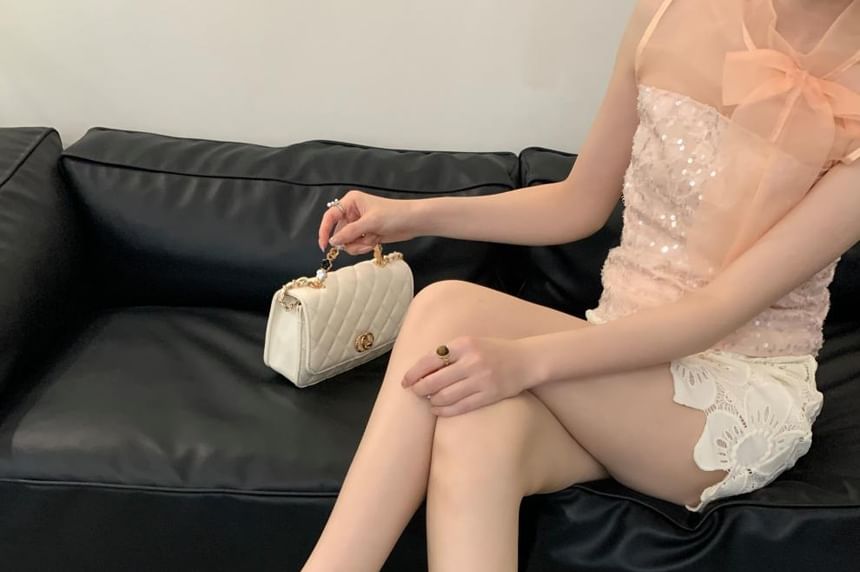Block Heel Patent Platform Sandals