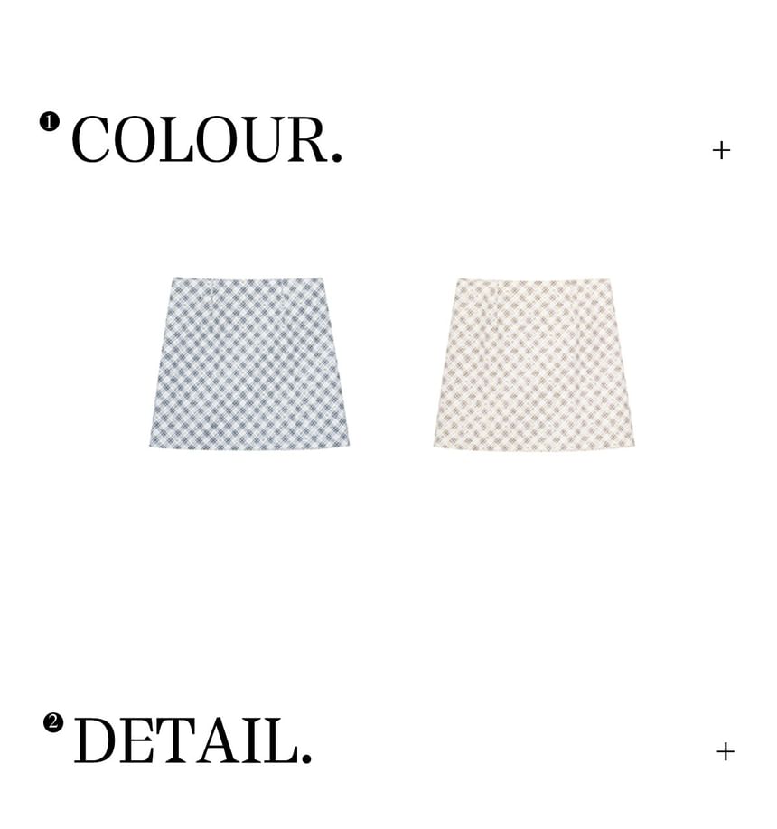 Classic Plaid Mini Skirt with High-Rise Waistband