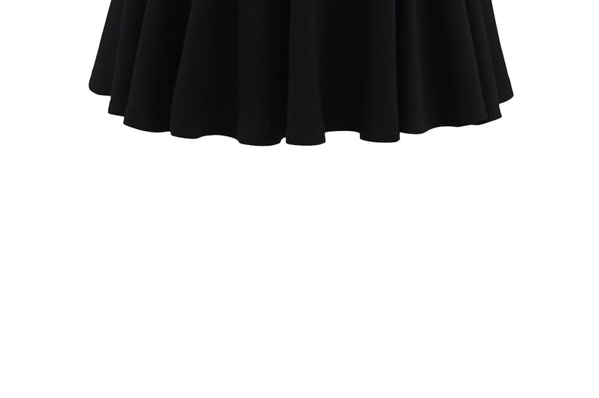 Casual A-Line Midi Skirt with Drawstring Waist