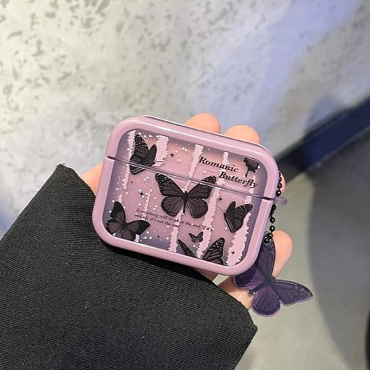 Butterfly Apple AirPods / Pro Earphone Case Skin with Charm