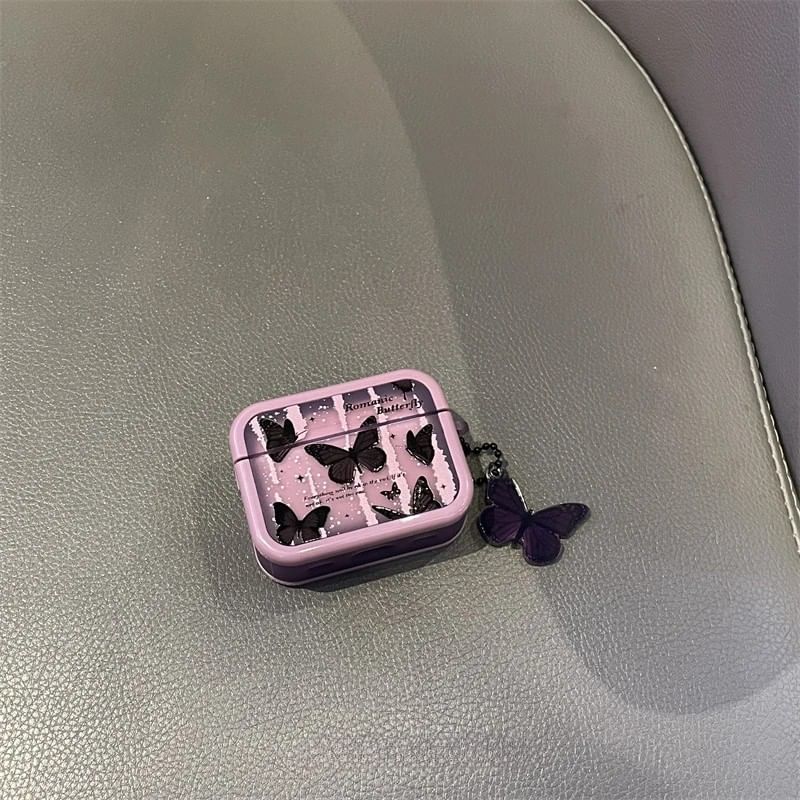 Butterfly Apple AirPods / Pro Earphone Case Skin with Charm