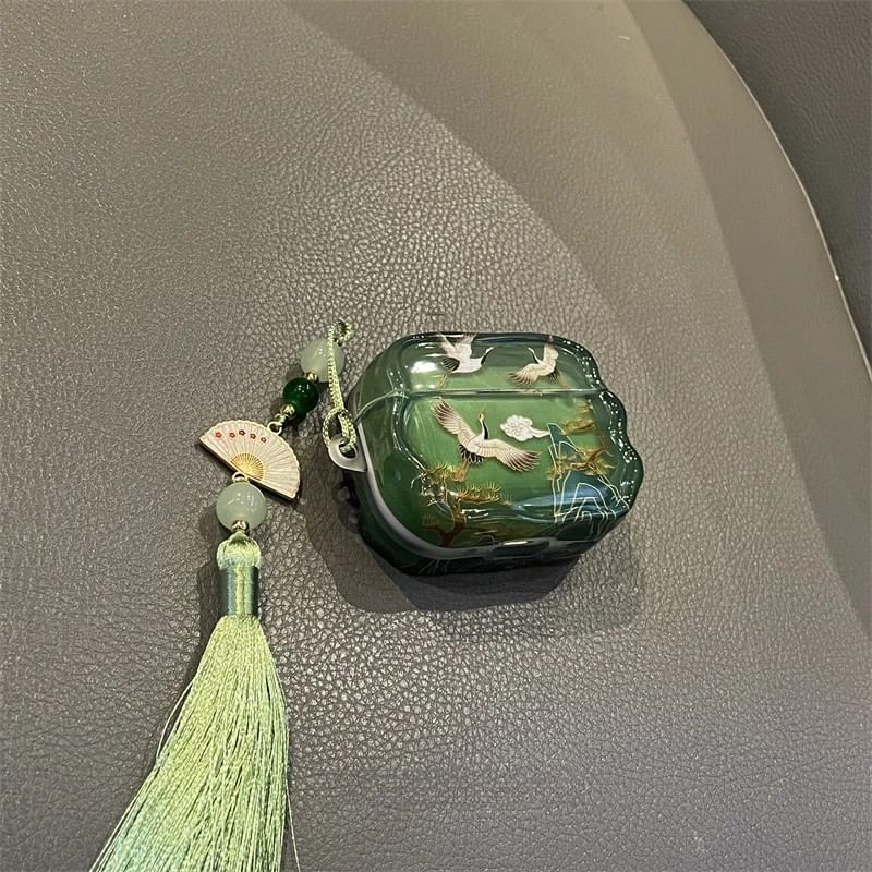 Apple Charm AirPods Case Crane Pro Skin Set Tassel Earphone /