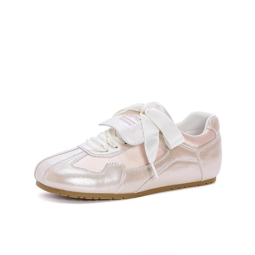 Lace-Up Flat Sneakers