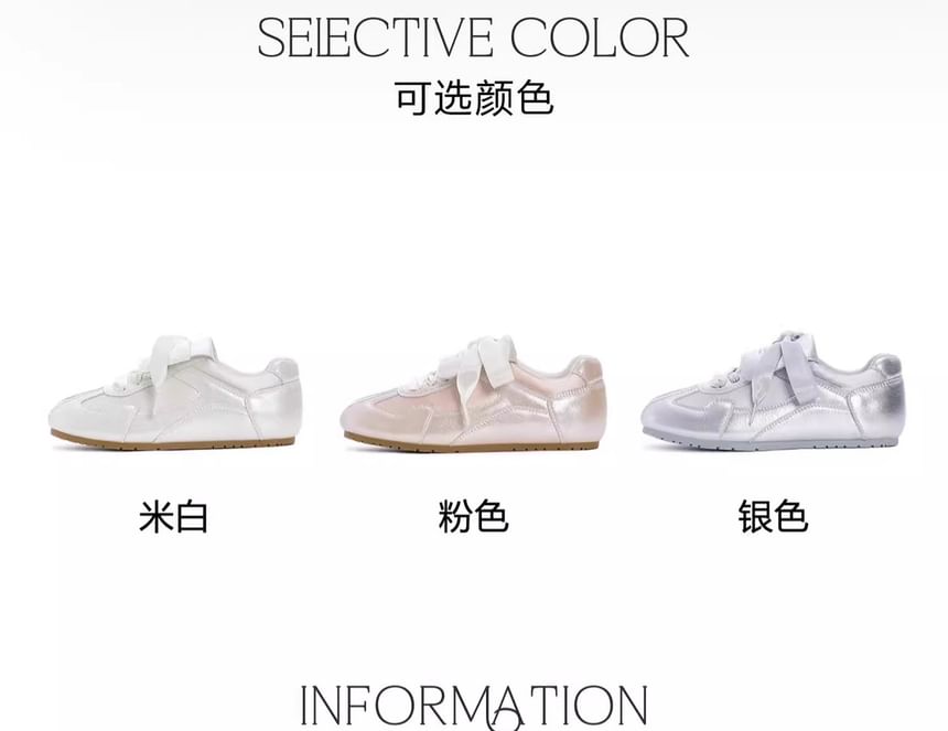 Lace-Up Flat Sneakers