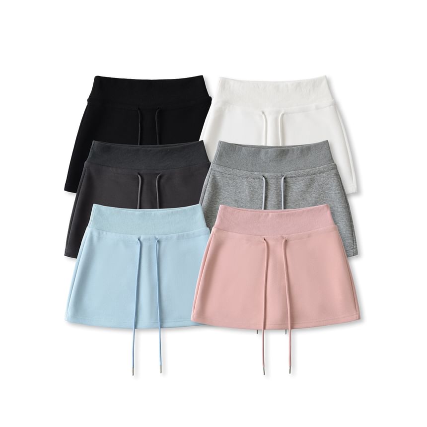 Minimalist Pencil Skirt with Drawstring Waist