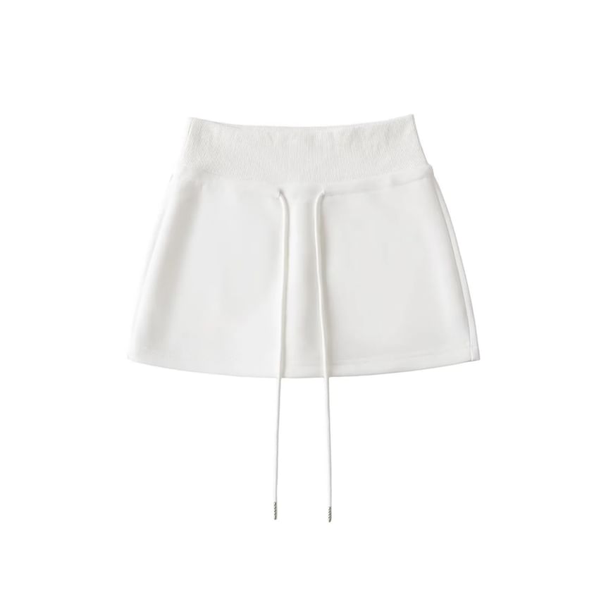 Minimalist Pencil Skirt with Drawstring Waist