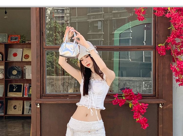 Sheer Maxi Skirt with High-Waist A-Line Shape