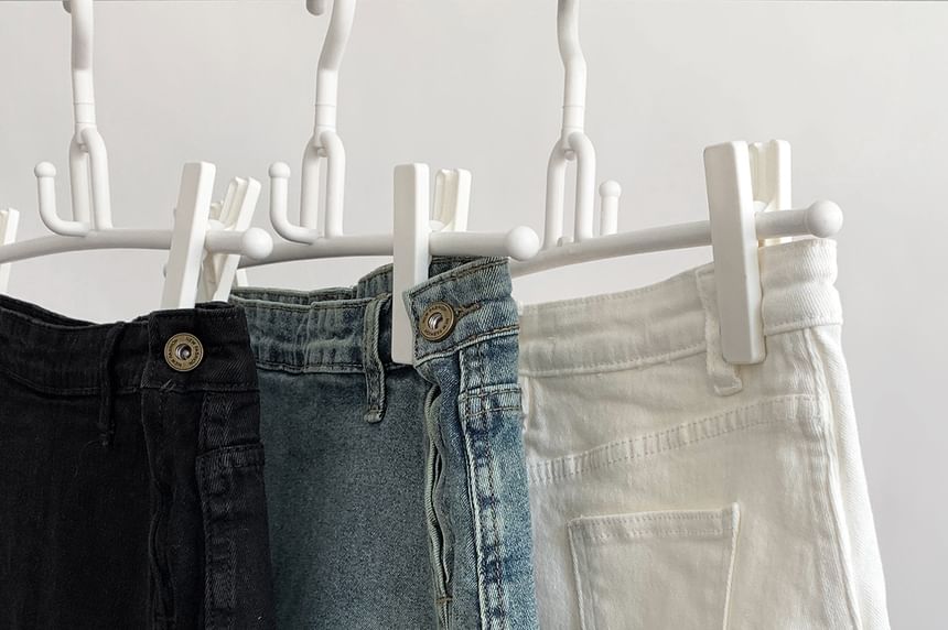 Denim Mini Skirt with High-Rise A-Line Silhouette