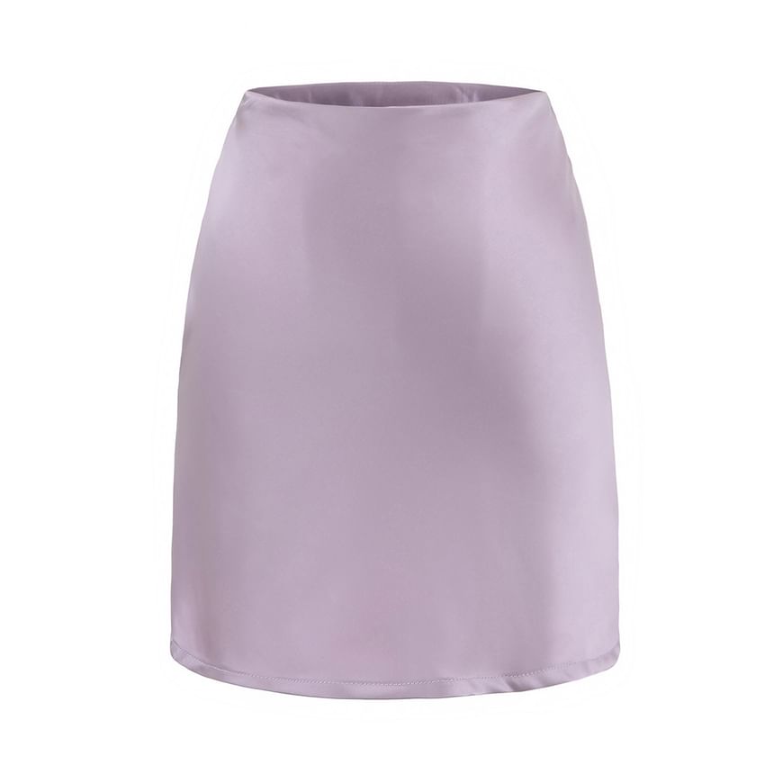 High-Rise Mini Skirt with Clean A-Line Cut