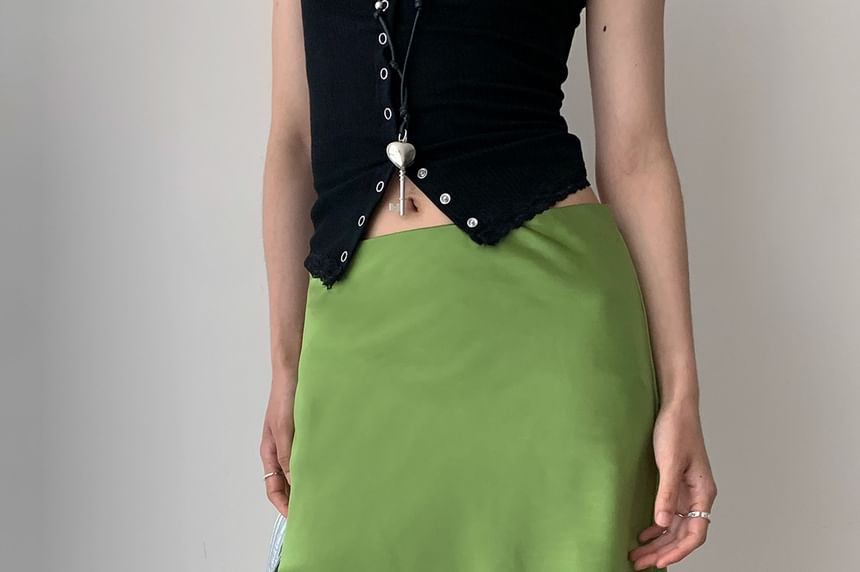 High-Rise Mini Skirt with Clean A-Line Cut