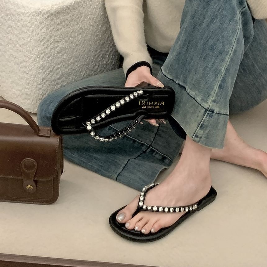 Rhinestone Flip Flops