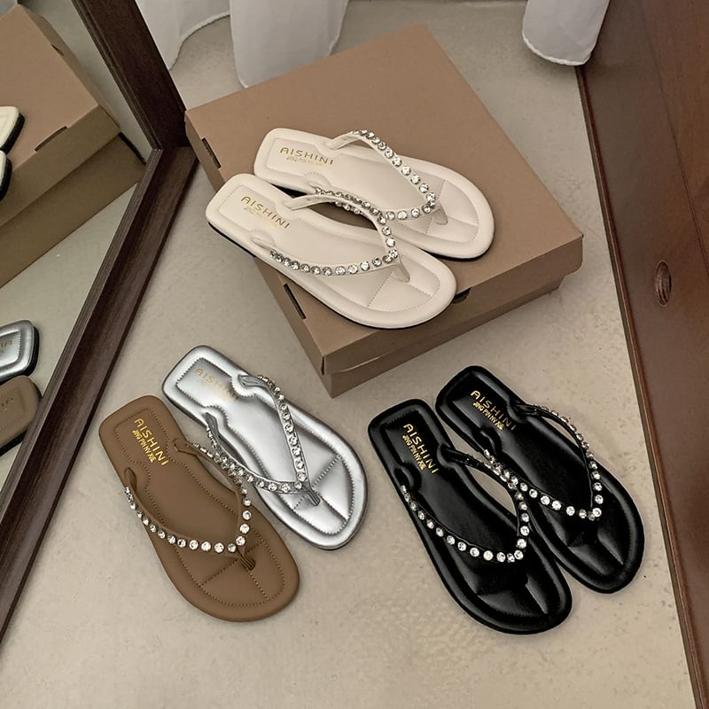 Rhinestone Flip Flops