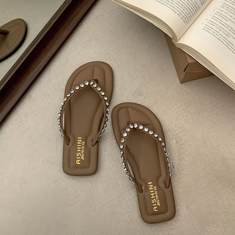 Rhinestone Flip Flops