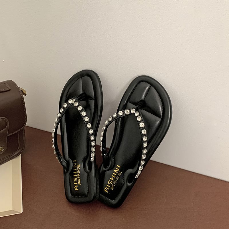 Rhinestone Flip Flops