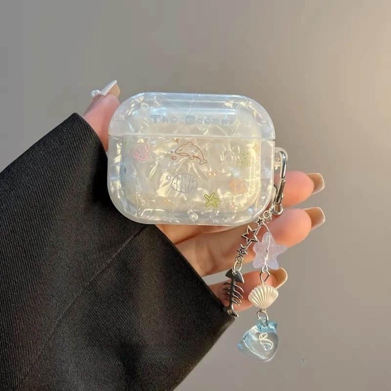 Fish Apple AirPods / Pro Earphone Case Skin / Charm / Set