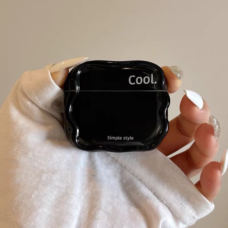 Lettering Wavy Apple AirPods / Pro Earphone Case Skin