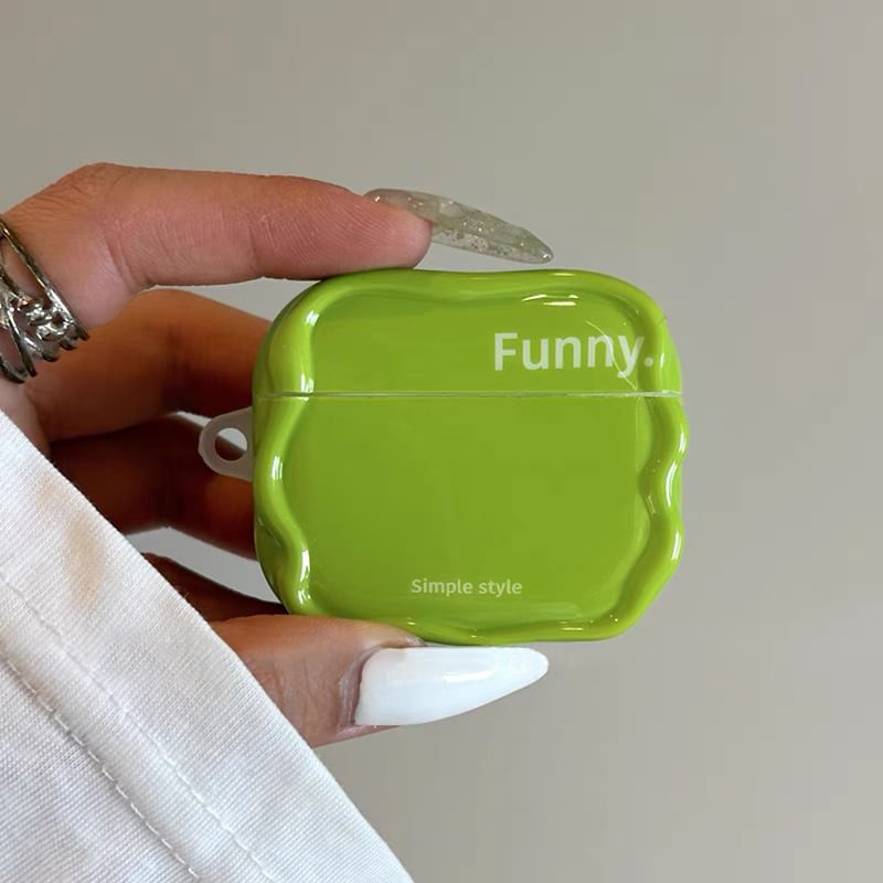 Lettering Wavy Apple AirPods / Pro Earphone Case Skin