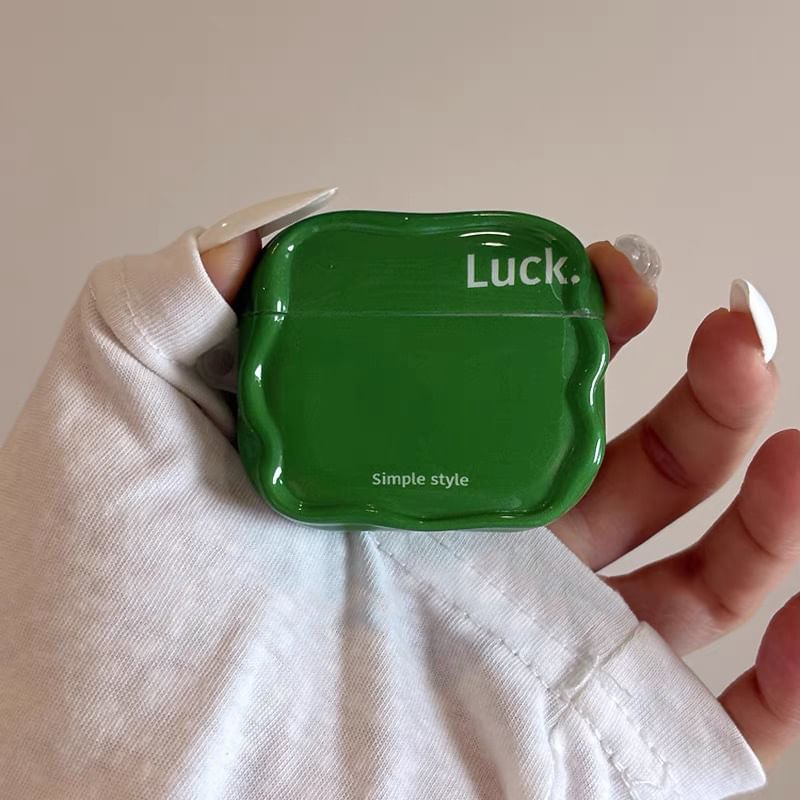 Lettering Wavy Apple AirPods / Pro Earphone Case Skin